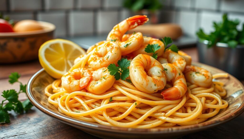 shrimp scampi with pasta