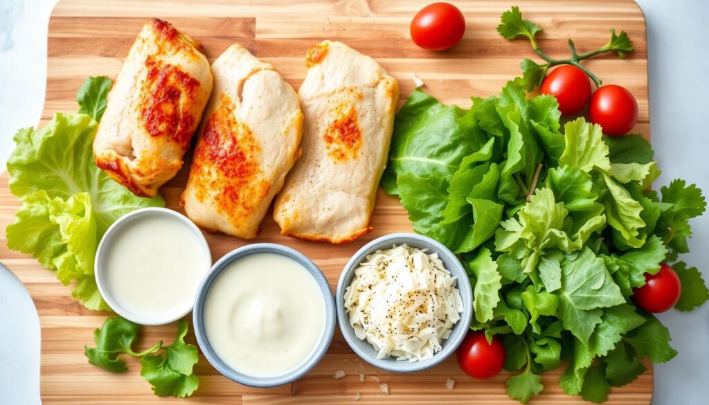 Chicken Crust Caesar Salad Pizza Ingredients