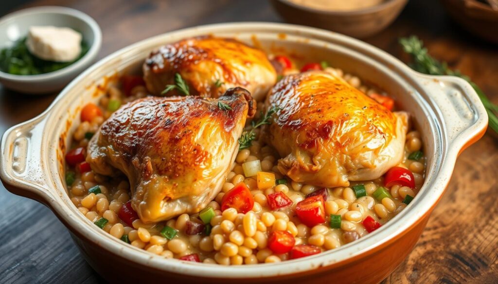 Chicken Thighs Hominy Casserole