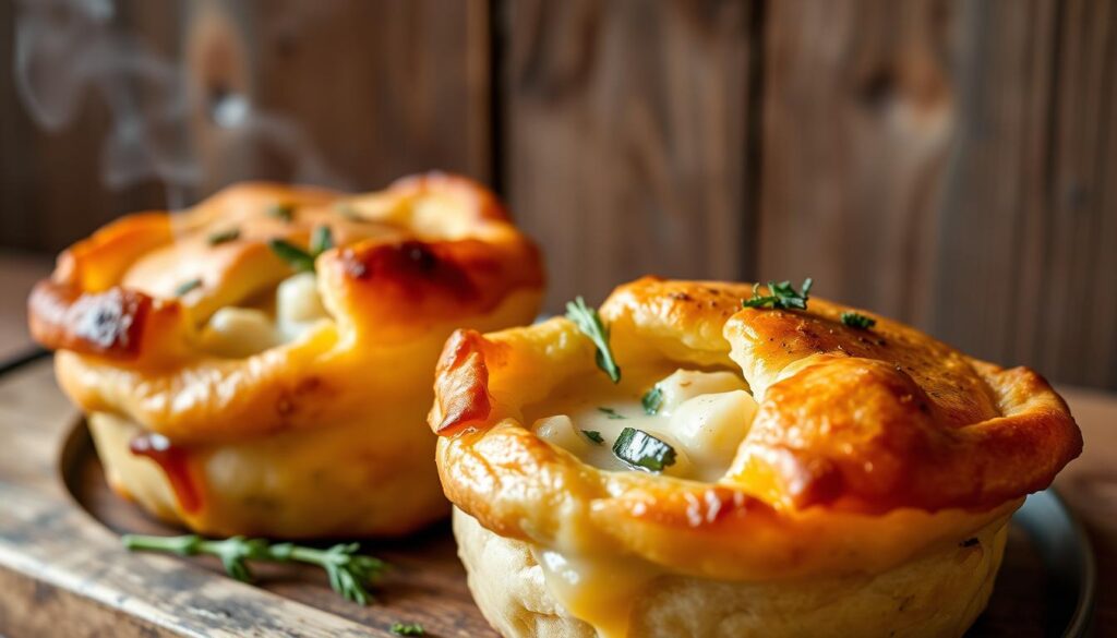 Individual Chicken Pies in Popovers