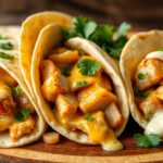 cheesy garlic chicken wraps