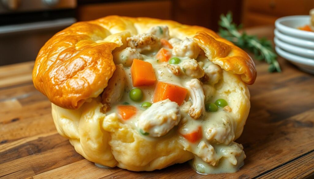 chicken pot pie in popovers