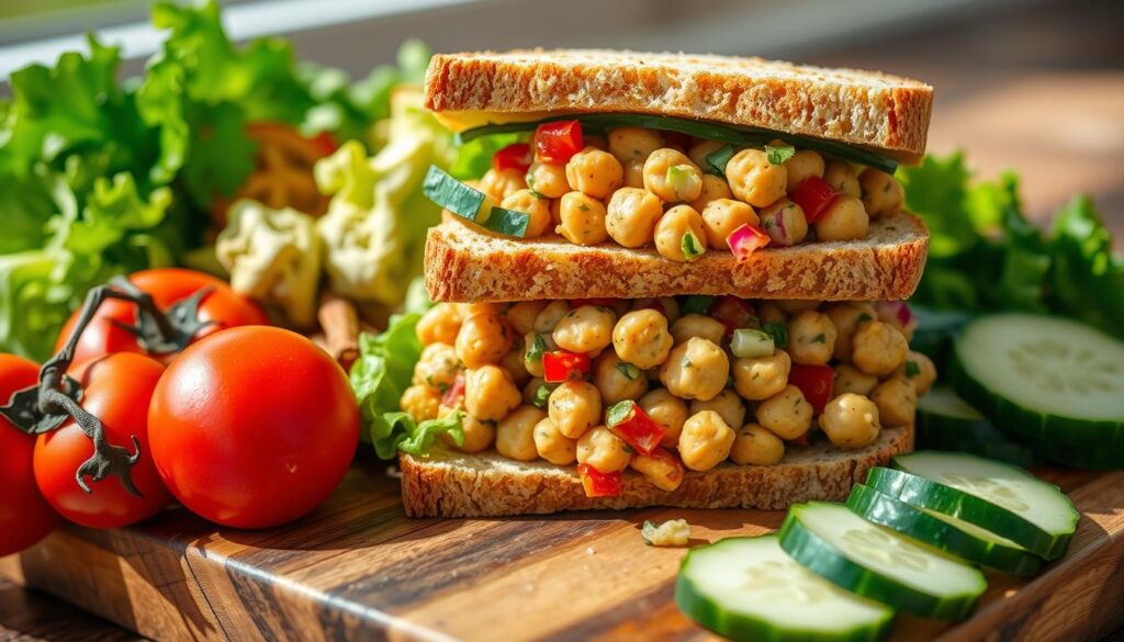 vegan chickpea sandwich